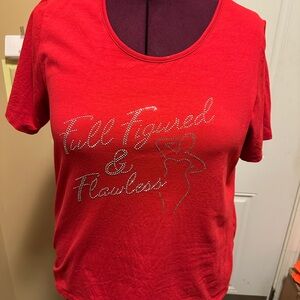 Ashley Stewart Vibrant Red Graphic Tee